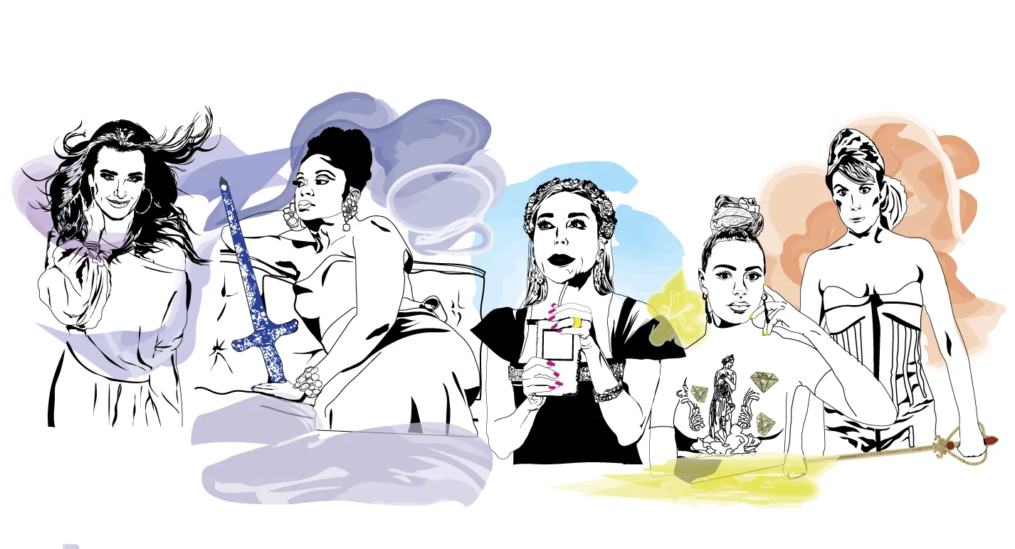Illustrated Real House of Tarot cast